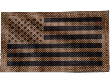 Textilní nášivka USA vlajka LASER CUT - Coyote, A.C.M.