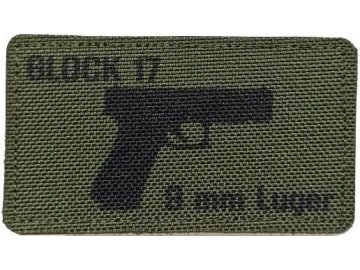Textilní nášivka GLOCK 17 9mm - Zelená, A.C.M.