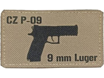 Textilní nášivka CZ P-09 9mm - Coyote, A.C.M.