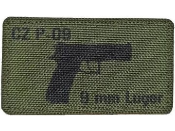 Textilní nášivka CZ P-09 9mm - Zelená, A.C.M.