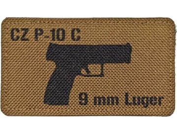 Textilní nášivka CZ P-10 C 9mm - Coyote, A.C.M.