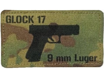 Textilní nášivka GLOCK 17 9mm - MC, A.C.M.