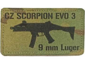 Textilní nášivka CZ SCORPION EVO 3 9mm - MC, A.C.M.