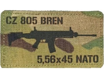 Textilní nášivka CZ 805 BREN 5,56x45 NATO - MC, A.C.M.