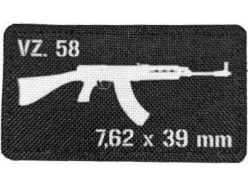 Textilní nášivka VZ 58 7,62x39mm - Černobílá, A.C.M.