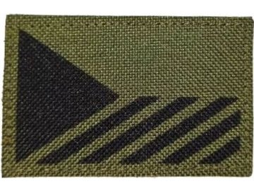 Textilní nášivka CZ vlajka LASER CUT - Zelená, A.C.M.