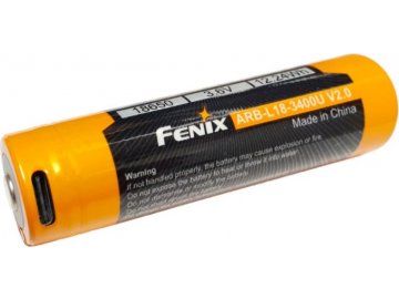 Dobíjecí USB-C akumulátor Li-Ion Fenix 18650 3,6V 3400mAh