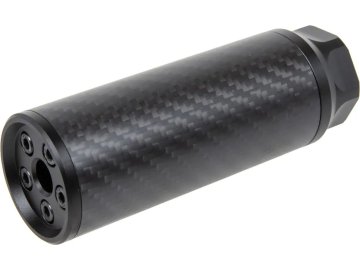 SVB Tlumič Carbon 40x175mm - 14mm levotočivý závit, SilverBack Airsoft 01