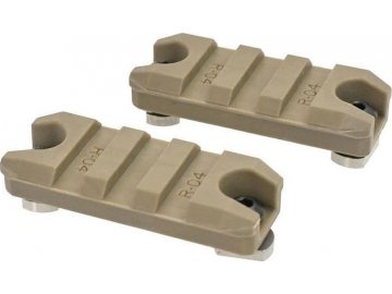 Plastová RIS lišta M-LOK 3 Slots/50 mm - 2ks, písková TAN, Ares/Amoeba