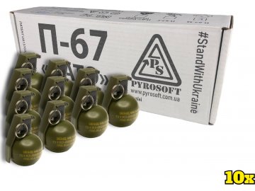 10x Airsoftový ruční granát P-67M NATO, PYROSOFT