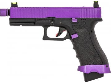 Airsoftová pistole EU17 - fialová, kovový závěr, GBB, VORSK