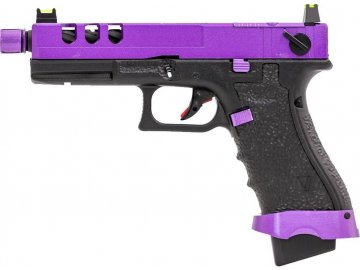Airsoftová pistole EU18 Vented - fialová, kovový závěr, GBB, VORSK