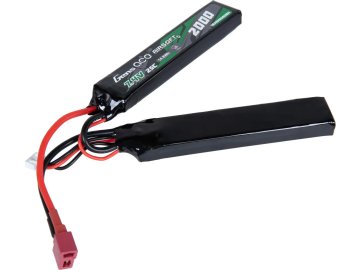 Gen Li-Pol akumulátor Gens ACE 7,4V 2000mAh 25C - Dean-T, dva díly 01