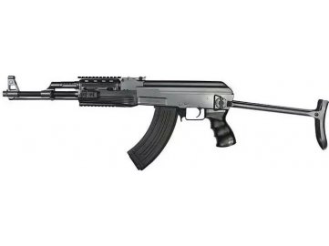 SET: Airsoftová zbraň AK-47S RIS - CYMA, CM.028B + Sada nabíječe Easy a Li-Pol SA 11,1V 1000mAh
