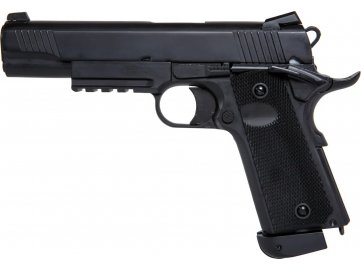 Airsoftová pistole 739 (CQBP) - černá, kovový závěr, GBB, CO2, DBoys/Double Bell