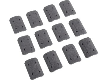 JJA Nylonové krytky na M-LOK Typ 2 - 12ks, šedé, JJ Airsoft 01