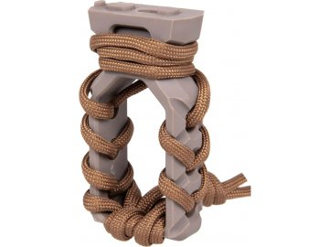 Taktická vertikální rukojeť Paracord na KeyMod a M-LOK - písková TAN, Nylon, MP