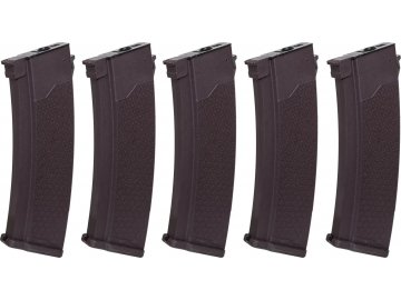 Zásobník Hi-Cap S-Mag pro AK (J-Series) - 5ks, Plum, točný, ABS, 380bb, Specna Arms