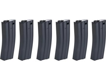 Set zásobníků Mid-Cap pro M4 - 6ks, černý, tlačný, 100bb, SRC