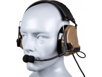 Taktický headset Comtac III (silikonové chrániče sluchu) - Dark Earth, Tac-Sky