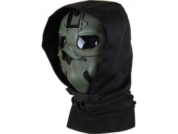 WSP Set taktické ochranné masky a kapuce - olivová OD, Wosport 01