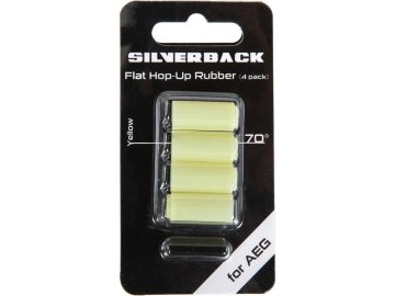SVB Set 4ks Flat HopUp gumička 60° s přítlaky pro AEG - žlutá, Silverback Airsoft 01