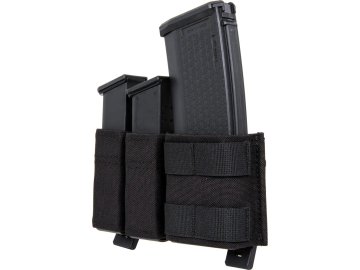 WSP Zásobníková MOLLE sumka Combo pro 1x M4 a 2x 9mm - černá, Wosport 01