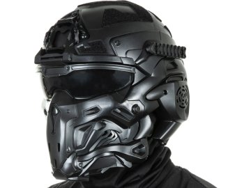 WSP Taktická celoobličejová helma Ronin - černá, Wosport 01