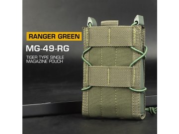 Wosport Tiger type MOLLE sumka na 5.56 zásobníky M4 - Ranger Green, Wosport 01