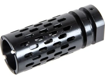 5KU Ocelový tlumič plamene BattleComp 15 - černý, 14mm levotočivý, 5KU 01