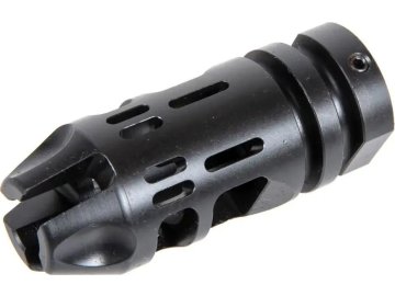 5KU Ocelový kompenzátor E556 - černý, 14mm levotočivý, 5KU 01