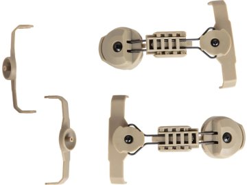 Tac Sada adaptérů pro sluchátka typu MSA na lišty typu ARC - FDE, Tac-Sky 01