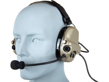 Tac Taktická sluchátka / headset WYS0142B - FDE, Tac-Sky 01