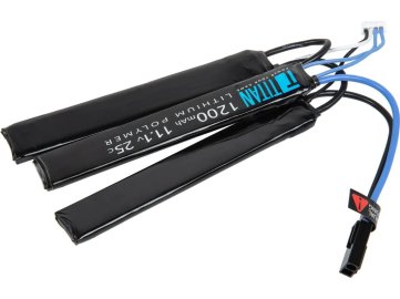 TTN Li-Pol akumulátor Titan 11,1V 1200mAh 25C - Crane (trojdílná), Tamiya 01