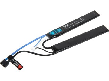 TTN Li-Pol akumulátor Titan 7,4V 1200mAh 25C - Crane (dvojdílná), Dean-T 01