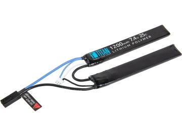 TTN Li-Pol akumulátor Titan 7,4V 1200mAh 25C - Crane (dvojdílná), Tamiya 01