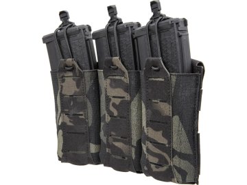 WSP Přední MOLLE panel pro zásobníky 3x M4 - MC Black, MG-87R-BCP, Wosport 01