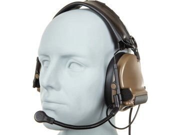 WSP Taktický headset C5 HD-14-A - pískový TAN, Wosport 01