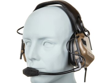 WSP Taktický headset HD-08 Gen. 5 - pískový TAN, Wosport 01