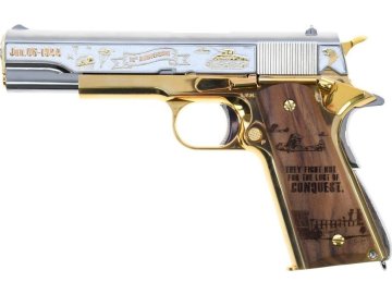 G&G Armament Airsoftová pistole GPM1911 D-Day Limited - stříbrná/zlatá, celokov, GBB, G&G 01