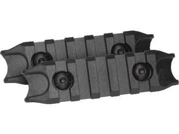 G&G Armament Plastová M-LOK lišta 5 pozic (80mm) - 2ks, černá, G&G 01