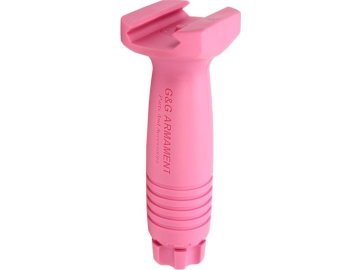G&G Armament Taktický vertikální grip / rukojeť na RIS - růžový, G&G 01