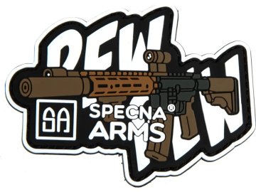 SPE 3D nášivka Specna Arms Pew Pew - čárná a bílá 01