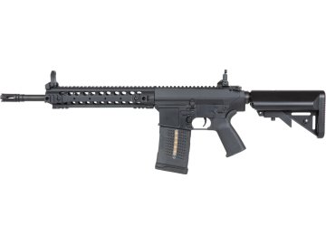 AIK Airsoftová puška SR25 (P) UR111-2 s výsuvnou pažbou - černá, ABS, A&K 01