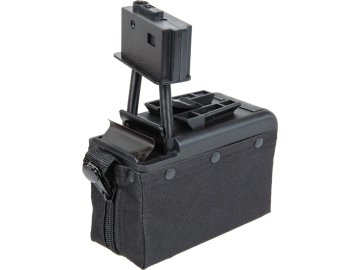 AIK Krabicový zásobník pro M249 - černý, 2000bb, elektrický, A&K 01