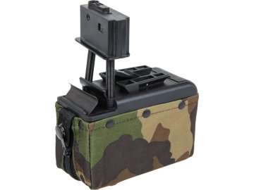 AIK Krabicový zásobník pro M249 - Woodland, 2000bb, elektrický, A&K 01