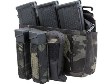 EME Přední panel na suchý zip pro 3x zásobník M4 - Multicam Black, Emerson Gear 01