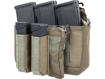 EME Přední panel na suchý zip pro 3x zásobník M4 - Ranger Green, Emerson Gear 01