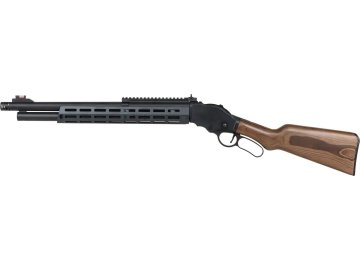 JGG Airsoftová brokovnice Lever Action AT8703 - černá, celokov, dřevo, Golden Eagle 01