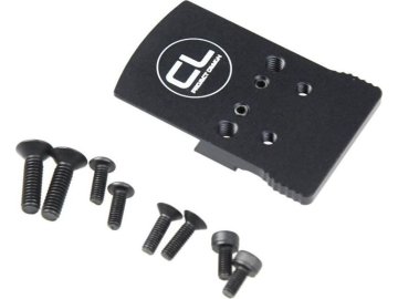 CL Project Design CNC Low profile hliníková montáž pro kolimátor na ASG P-10C - černá, CL Project Design 01